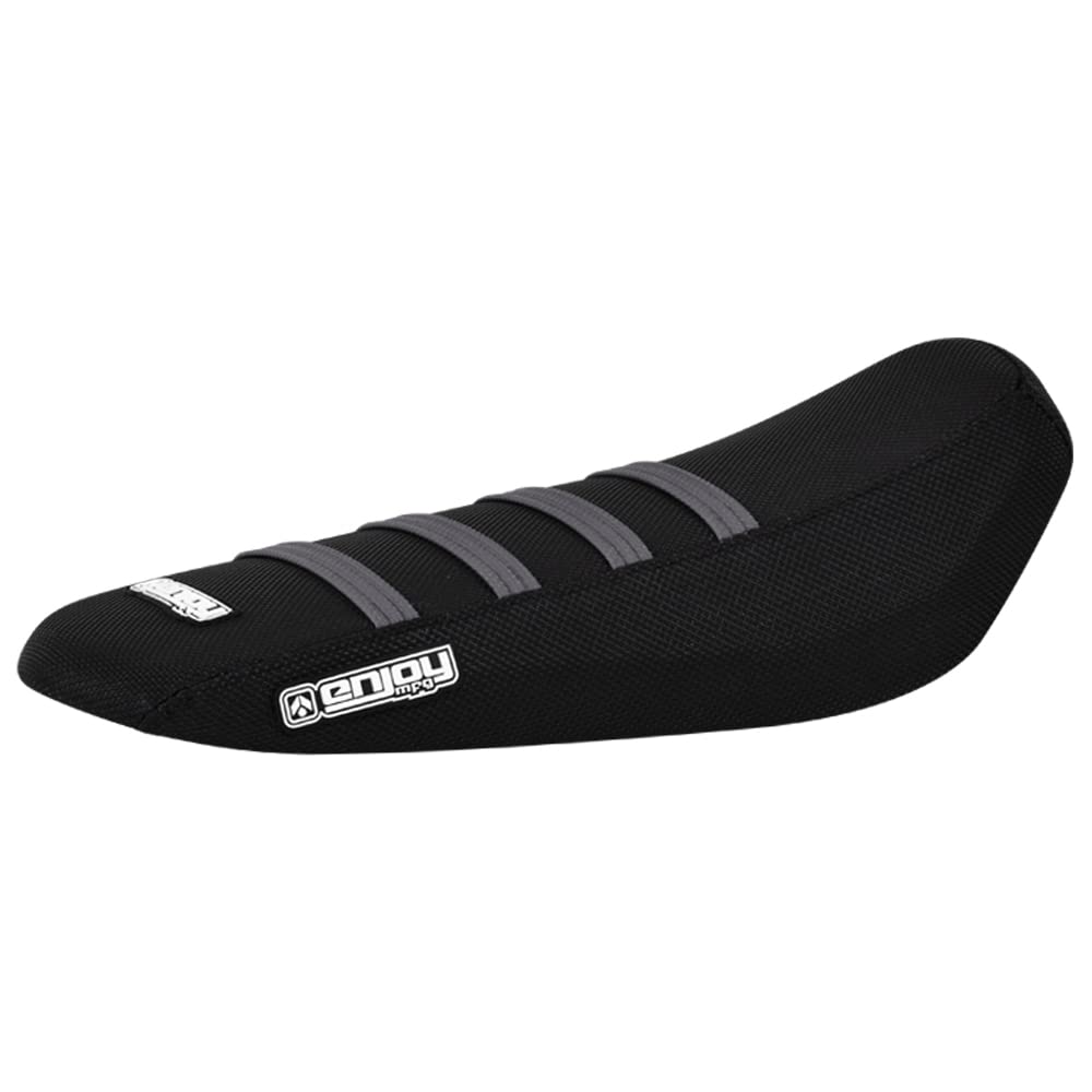 Enjoy MFG Ribbed Seat Cover - Compatible with Surron Light Bee MX &xE-Bike #349 (All Black w/Blue Ribs)