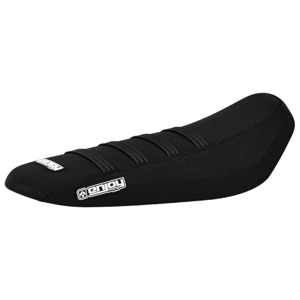 Enjoy MFG Ribbed Seat Cover - Compatible with Surron Light Bee MX &xE-Bike #349 (All Black w/Blue Ribs)