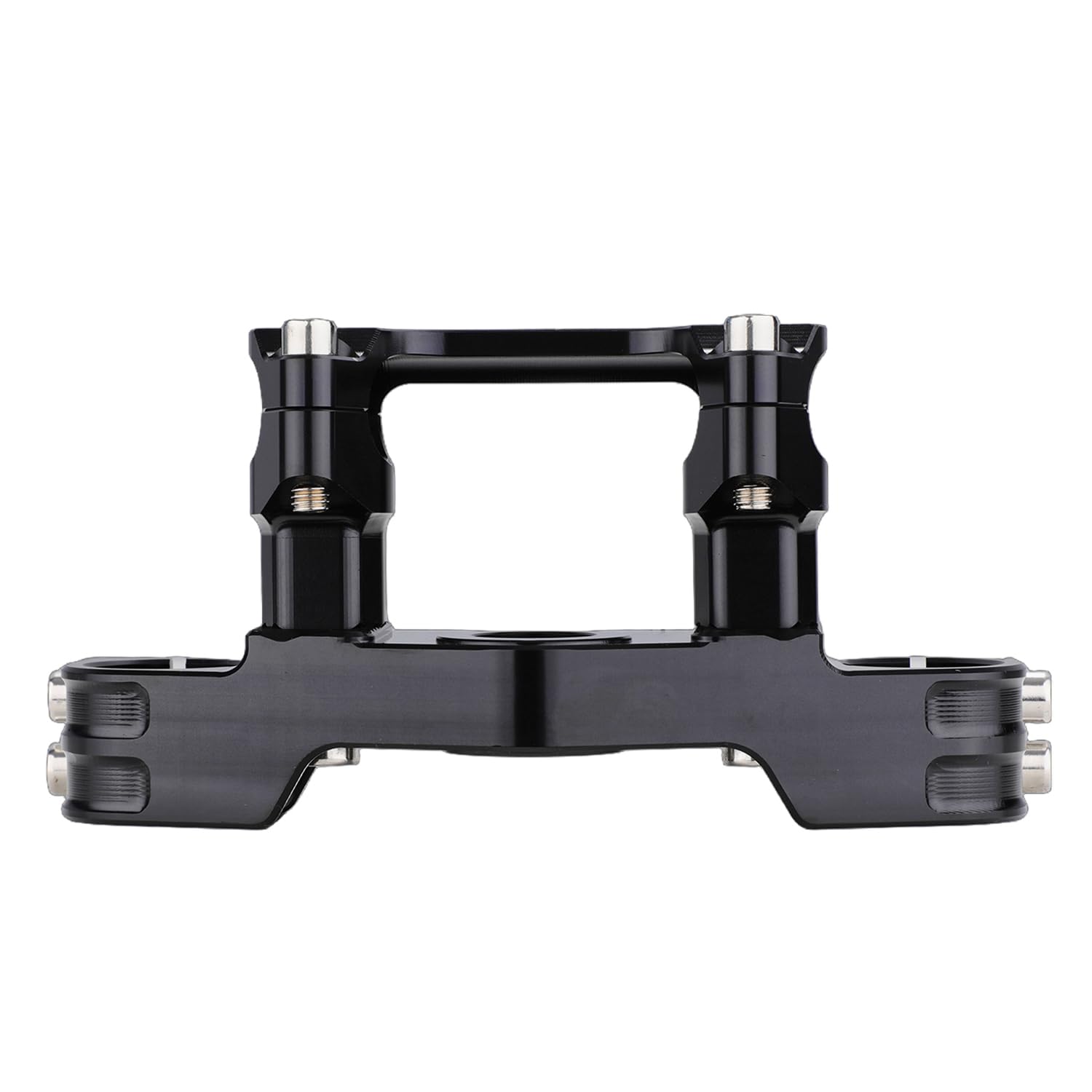 Triple Clamp with Risers Set for TTR 110 TTR110E TTR 110E 2008-2025, CNC Machined Aluminum Alloy | Handlebar Riser | Hard-Anodized | Direct Fit | Easy Installation Black