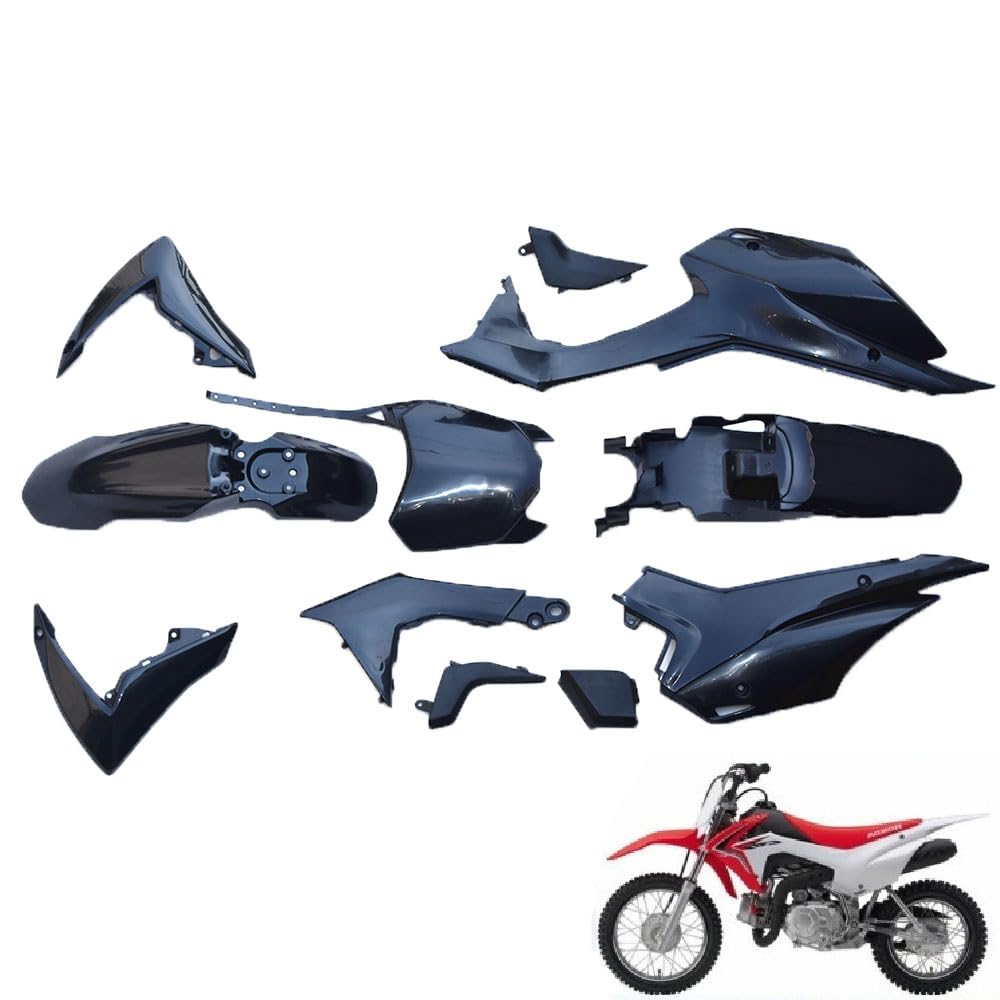 CRF110 Plastic Fairing Kit, Motorcycle Fender Cover Fits for CRF 110 2013 2014 2015 Dirt Pit Bike Motocross Off Road Motorcycle (black)