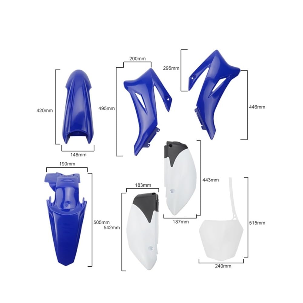 Motorcycle Side Panel Fairing Motorcycle Fairing Body Side Protector Fairing Body Kit for TTR110 TTR 110 2008 2009 2010 2011 2012 2013 2014 2015 110-200CC