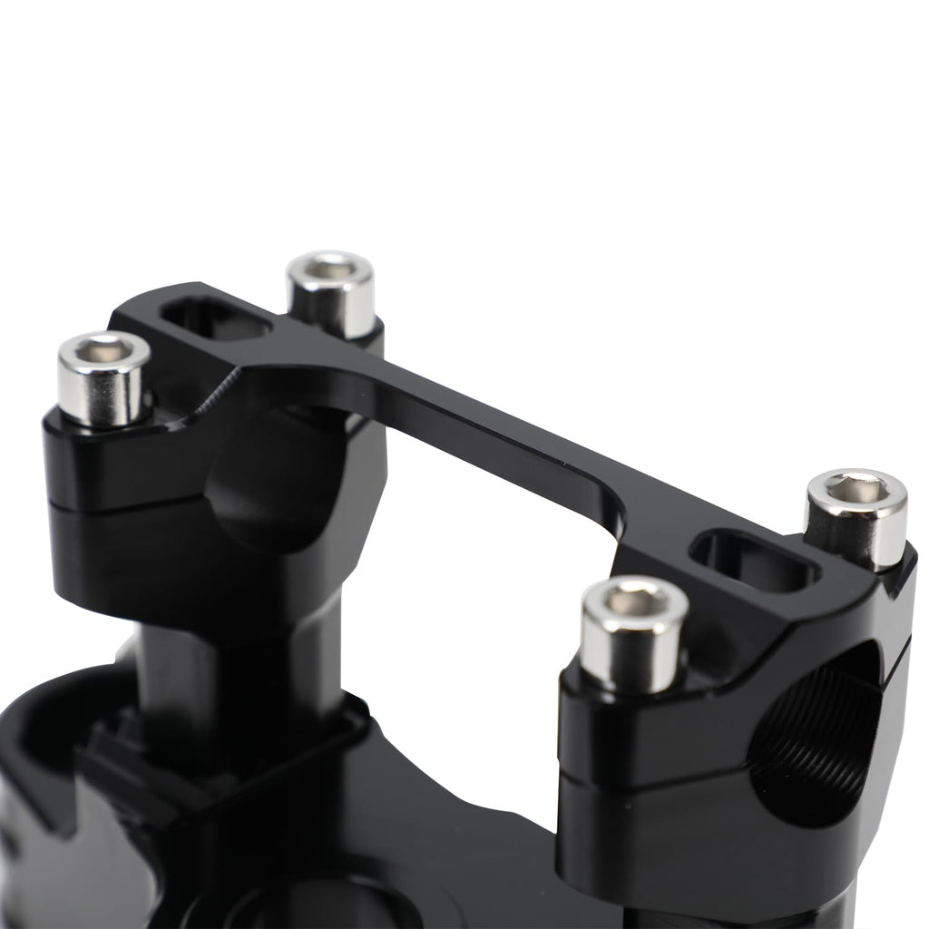 Motorcycle Top Triple Clamp 7/8" 22MM Upper Triple Tree Bar Mount with Risers Set CNC for CRF110 CRF110F 2013-2024 CRF125F CRF125FB 2019-2024 CRF 110F 125F 125FB Red