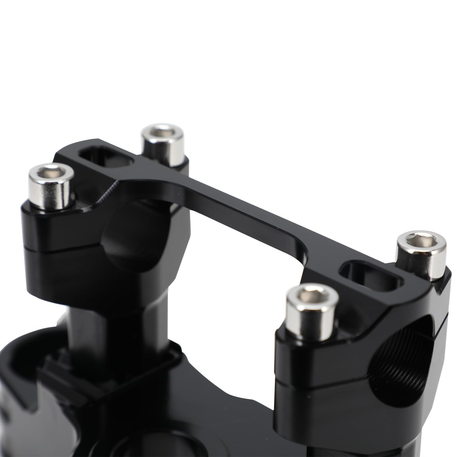 Motorcycle Top Triple Clamp 7/8" 22MM Upper Triple Tree Bar Mount with Risers Set CNC for CRF110 CRF110F 2013-2024 CRF125F CRF125FB 2019-2024 CRF 110F 125F 125FB Red
