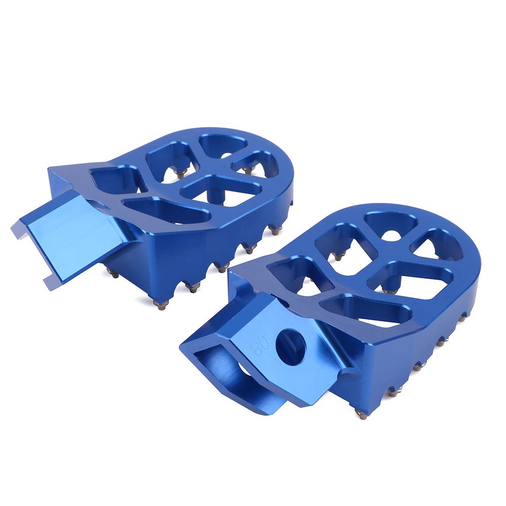AnXin Dirt Bike Foot Pegs Motorcycle Footpegs Foot Pedals Rests CNC for TTR 110 TTR110 TTR 110E TTR110E 2011-2023 Pit Bike Blue