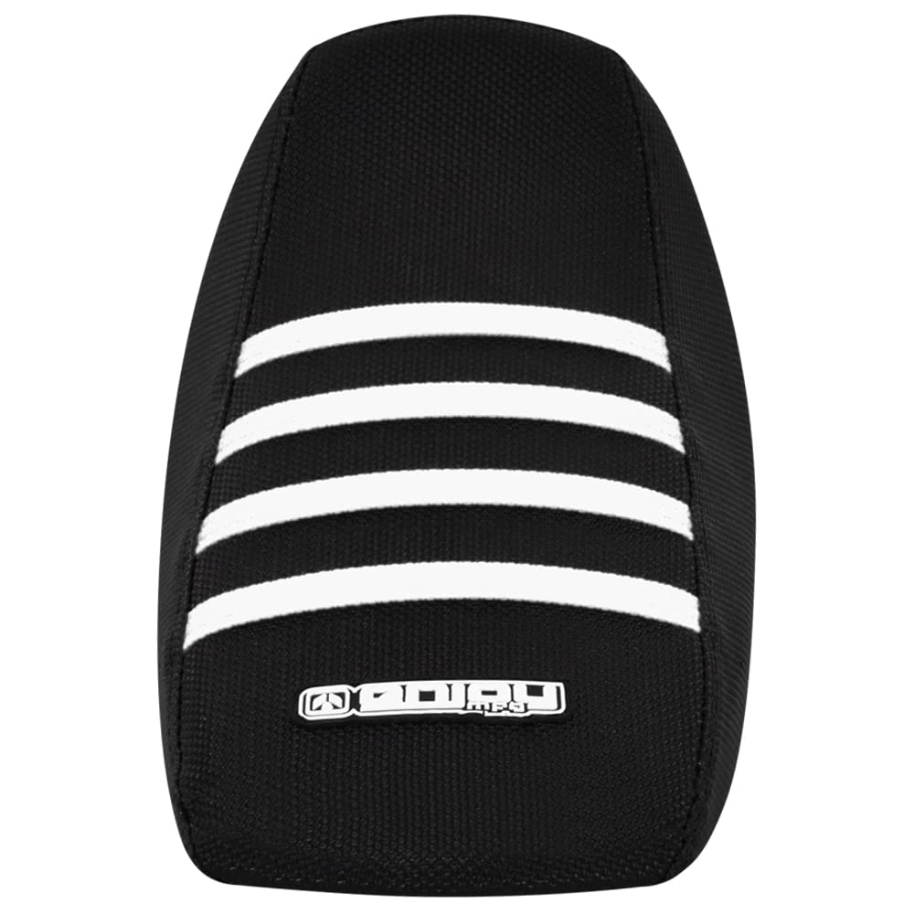 Enjoy MFG Ribbed Seat Cover - Compatible with Surron Light Bee MX &xE-Bike #349 (All Black w/Blue Ribs)