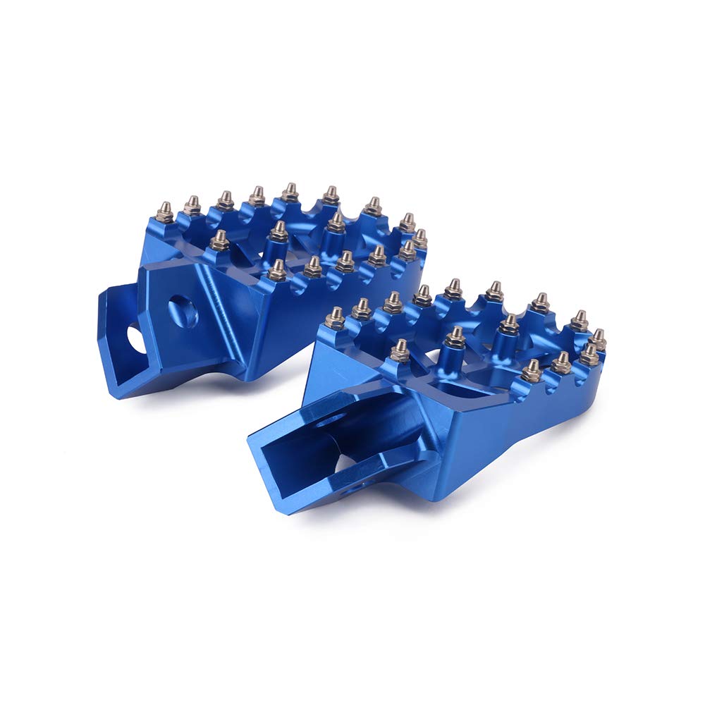 AnXin Dirt Bike Foot Pegs Motorcycle Footpegs Foot Pedals Rests CNC for TTR 110 TTR110 TTR 110E TTR110E 2011-2023 Pit Bike Blue