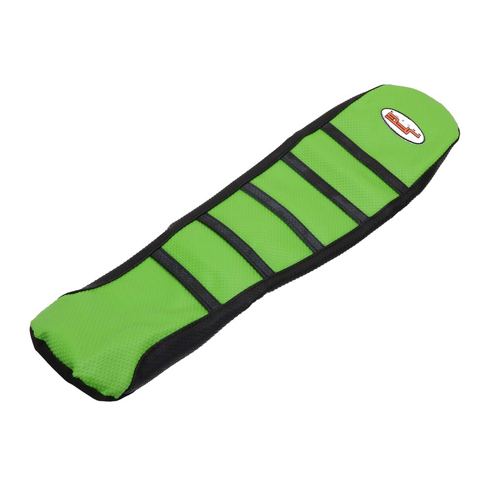 JFG Racing Dirt Bike Seat Cover,Motorcycle Cushion with Non-Slip Rubber Striped for KX65 2000-2024/KLX110 2002-2024 - Green