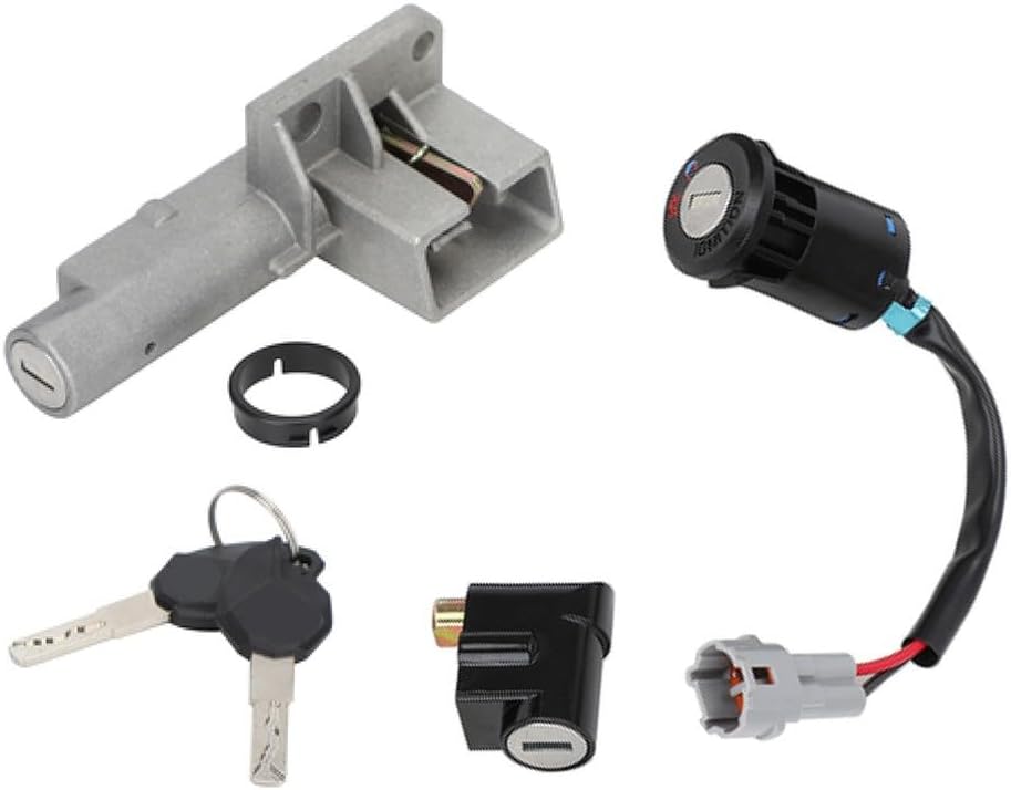 Electric Dirt Bike Ignition Key Switch Starter Kit for Talaria Sting MX3 and MX4, 6061 Aluminum Alloy, Rubber Construction, Includes 3 Key Cylinders, 2 Keys, 1 Gasket
