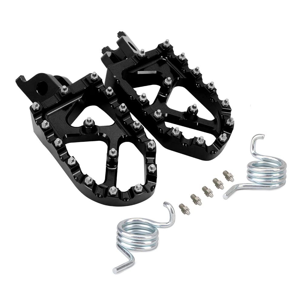 AnXin Dirt Bike Foot Pegs Motorcycle Footpegs Foot Pedals Rests CNC for KLX 110 KLX110 2002-2023 KLX110L 2010-2023 KX60 1998-2003 Pit Bike Black