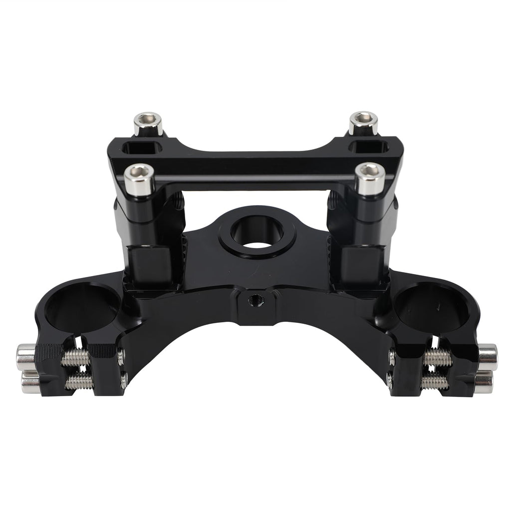 Motorcycle Top Triple Clamp 7/8" 22MM Upper Triple Tree Bar Mount with Risers Set CNC for CRF110 CRF110F 2013-2024 CRF125F CRF125FB 2019-2024 CRF 110F 125F 125FB Red
