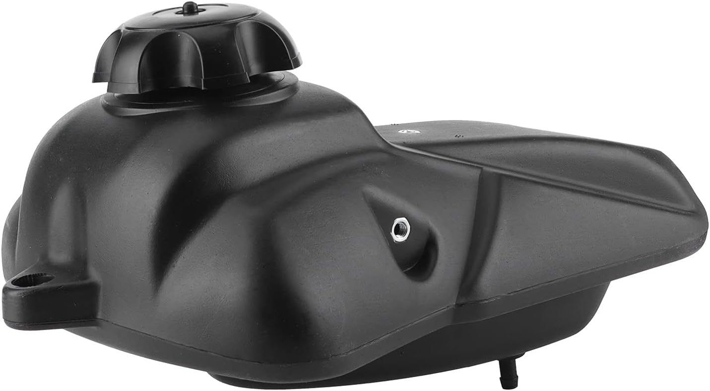 Fuel Tank, Hard Plastic Motorcycle Gas Tank with Cap, Off-Road Petrol Tank Fuel Cell Replacement for Dirt Bike Repair Compatible with Kawasaki KLX 110 and BBR Pit Bike Models