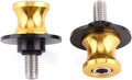 2PCS Swing Arm Spool 6/8/10mm Motorcycle CNC Rear Stand Swing Arm Spool Sliders Stand Swingarm Bobbins Motorcycle Spools(6mm Gold)