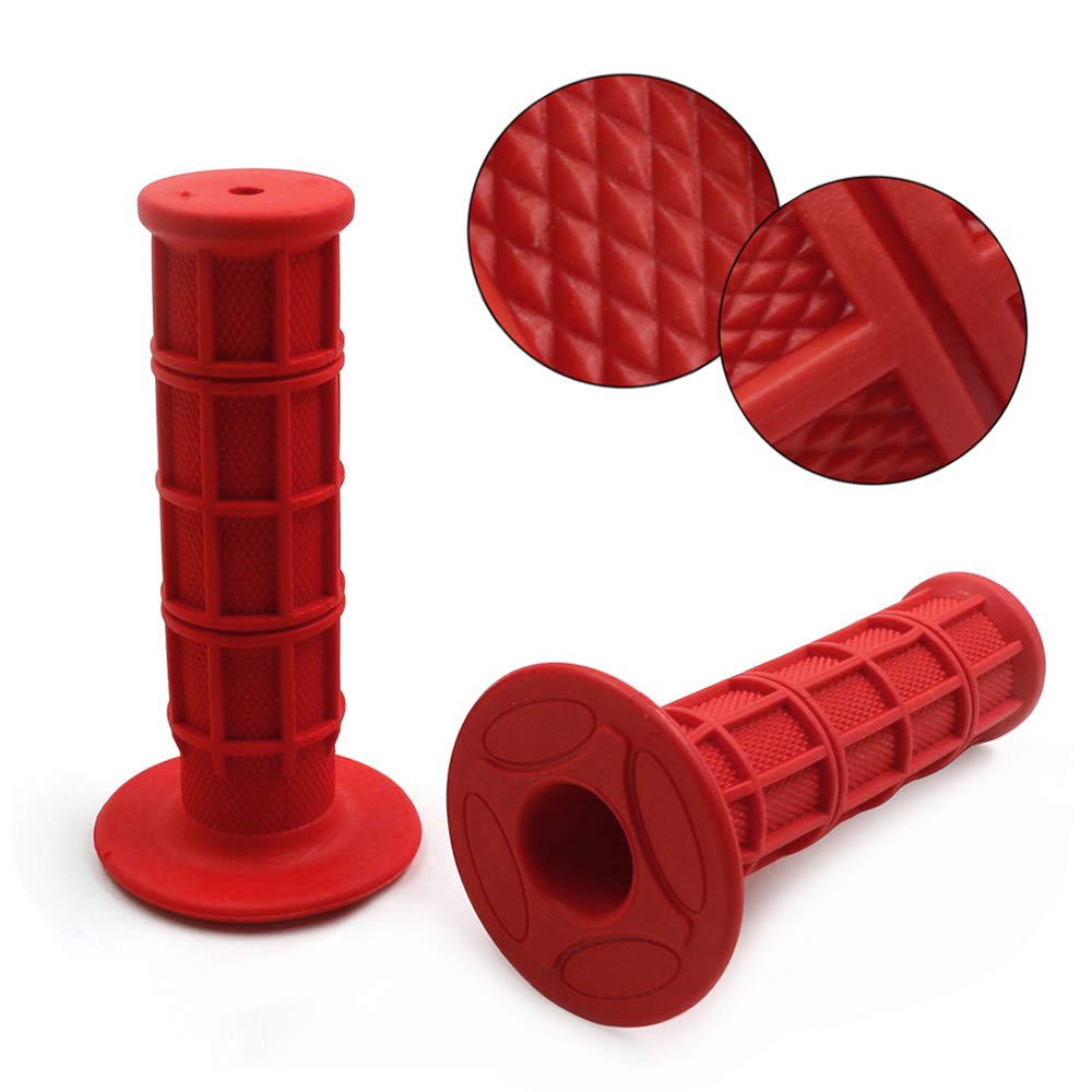 Worldmotop Motorcycle Handlebar Grips Non-Slip Soft Rubber Grips Handlebar with 7/8" 22mm 24mm Replacement for All Off Road ATV Dirt Bike, Bike Handle Grips(Green)