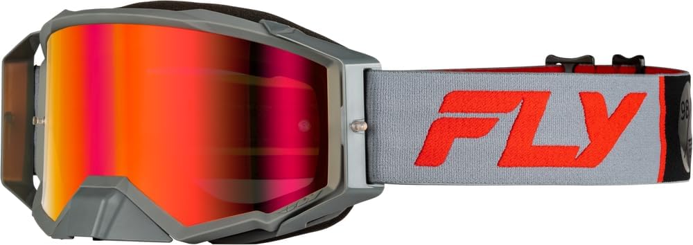 Fly Racing Zone Pro MX ATV Off-Road Riding Goggle (White/Black/Gold)
