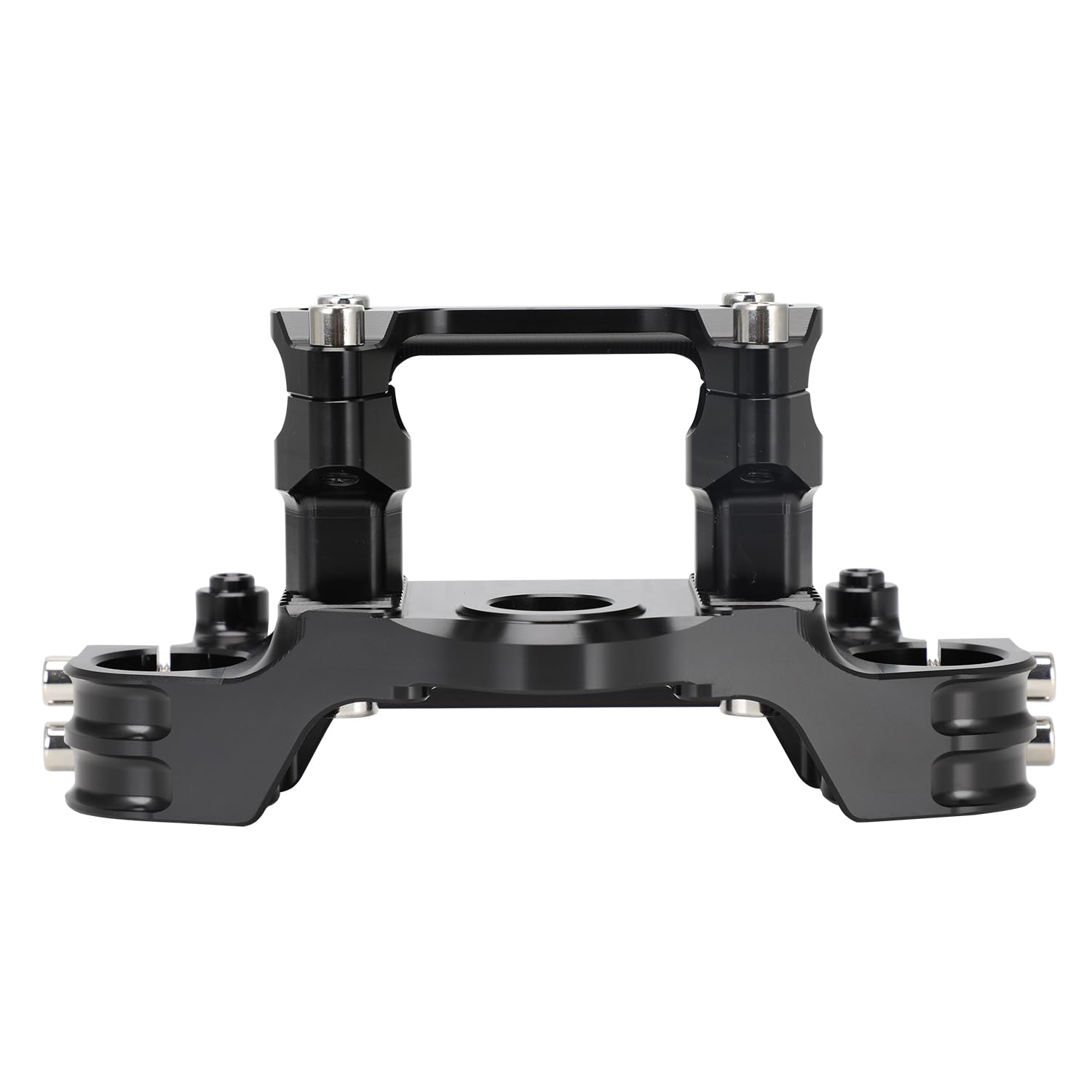 Motorcycle Top Triple Clamp 7/8" 22MM Upper Triple Tree Bar Mount with Risers Set CNC for CRF110 CRF110F 2013-2024 CRF125F CRF125FB 2019-2024 CRF 110F 125F 125FB Red