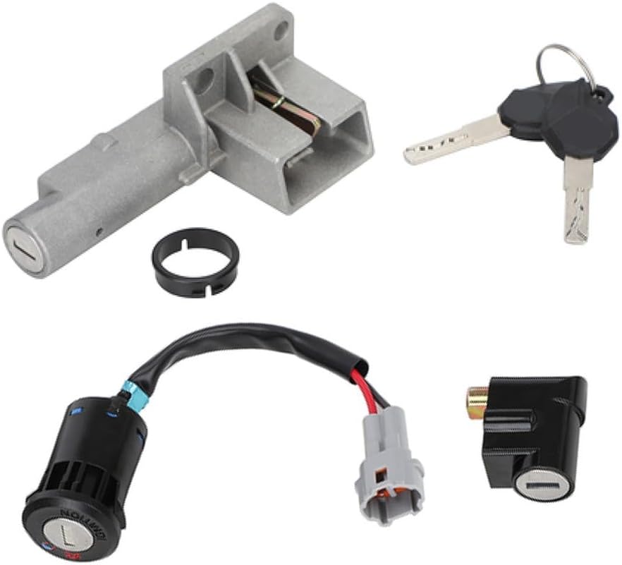 Electric Dirt Bike Ignition Key Switch Starter Kit for Talaria Sting MX3 and MX4, 6061 Aluminum Alloy, Rubber Construction, Includes 3 Key Cylinders, 2 Keys, 1 Gasket