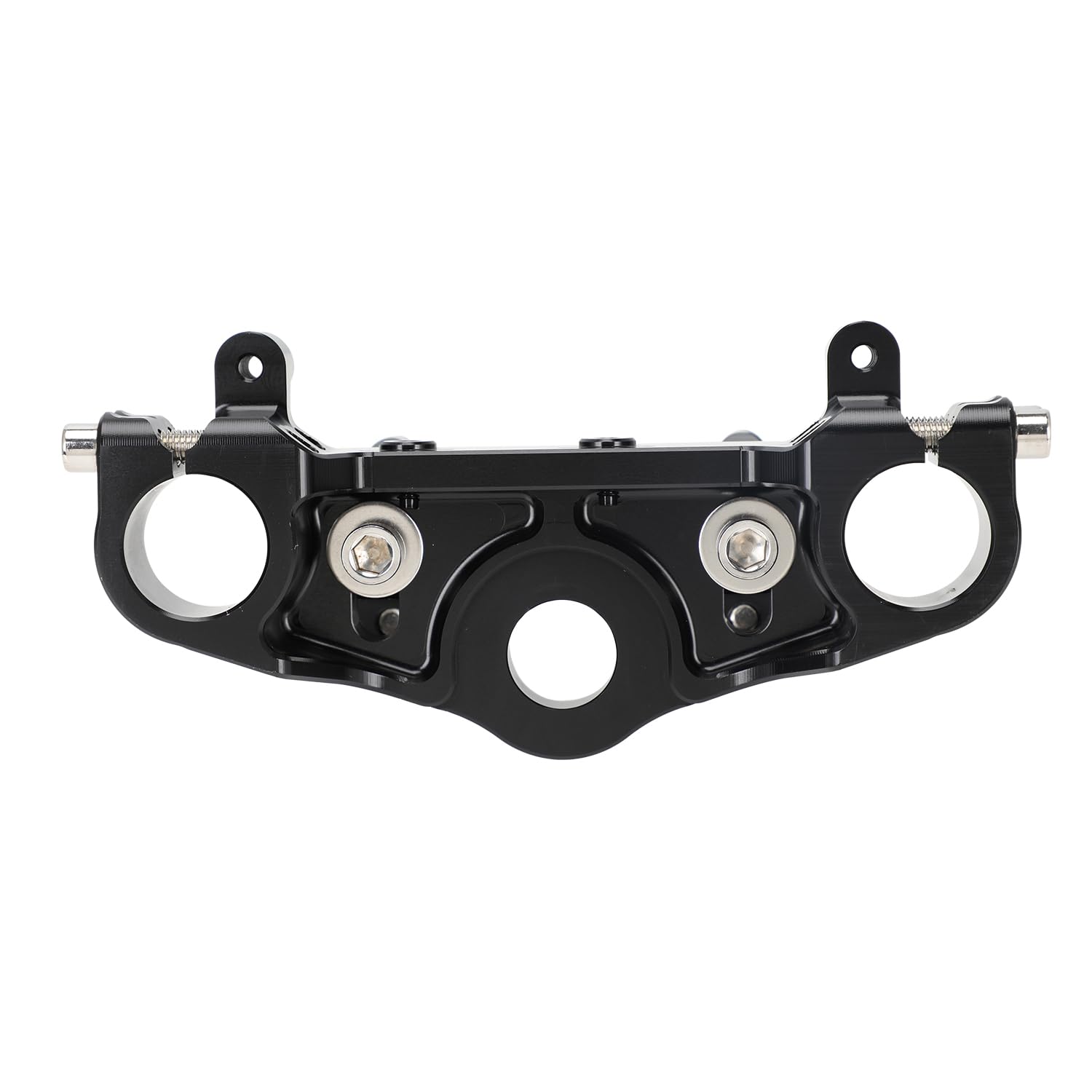 Motorcycle Top Triple Clamp 7/8" 22MM Upper Triple Tree Bar Mount with Risers Set CNC for CRF110 CRF110F 2013-2024 CRF125F CRF125FB 2019-2024 CRF 110F 125F 125FB Red