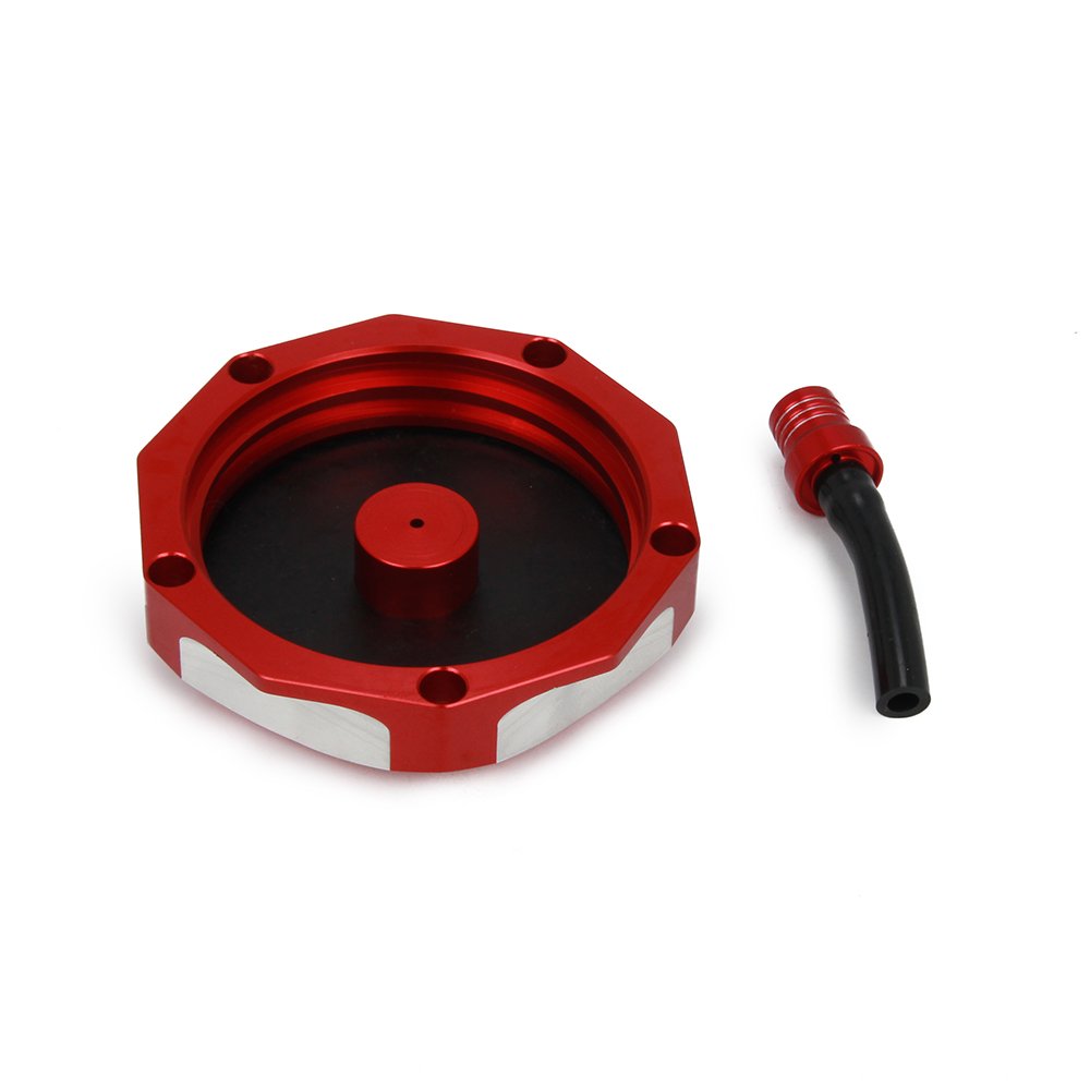 JFG RACING Dirt Bike Gas Cap,Motorcycle Gas Fuel Tank Cap with Breather Valve CNC for KX85 KX100 KX250 KX250F KX450F KX450 KLX450R KLX 110 KLX110 Dirt Pit Bike Green