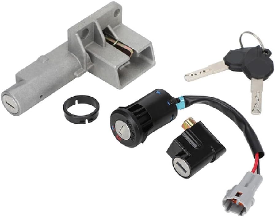 Electric Dirt Bike Ignition Key Switch Starter Kit for Talaria Sting MX3 and MX4, 6061 Aluminum Alloy, Rubber Construction, Includes 3 Key Cylinders, 2 Keys, 1 Gasket