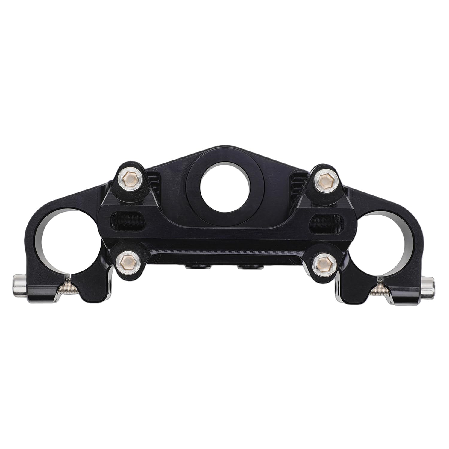Triple Clamp with Risers Set for TTR 110 TTR110E TTR 110E 2008-2025, CNC Machined Aluminum Alloy | Handlebar Riser | Hard-Anodized | Direct Fit | Easy Installation Black