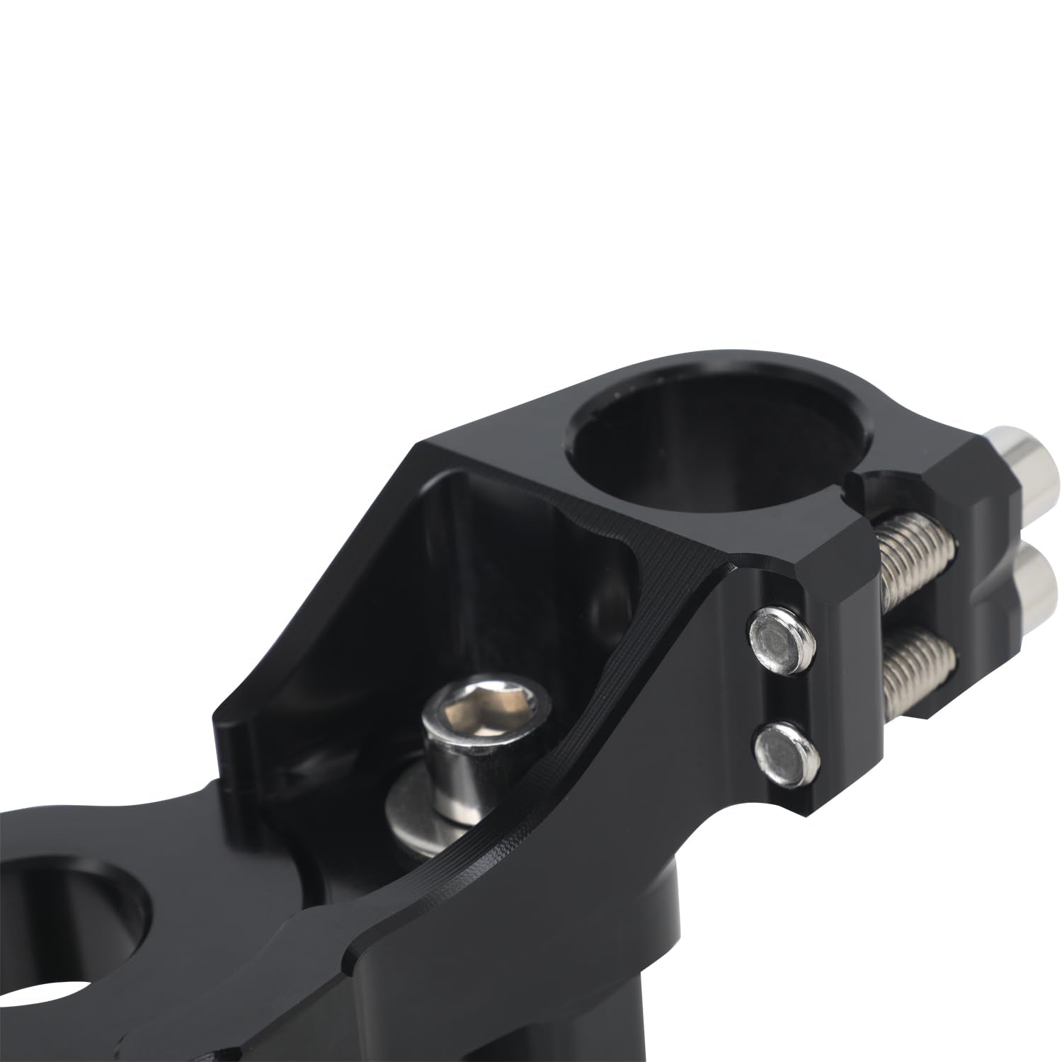 Motorcycle Top Triple Clamp 7/8" 22MM Upper Triple Tree Bar Mount with Risers Set CNC for CRF110 CRF110F 2013-2024 CRF125F CRF125FB 2019-2024 CRF 110F 125F 125FB Red
