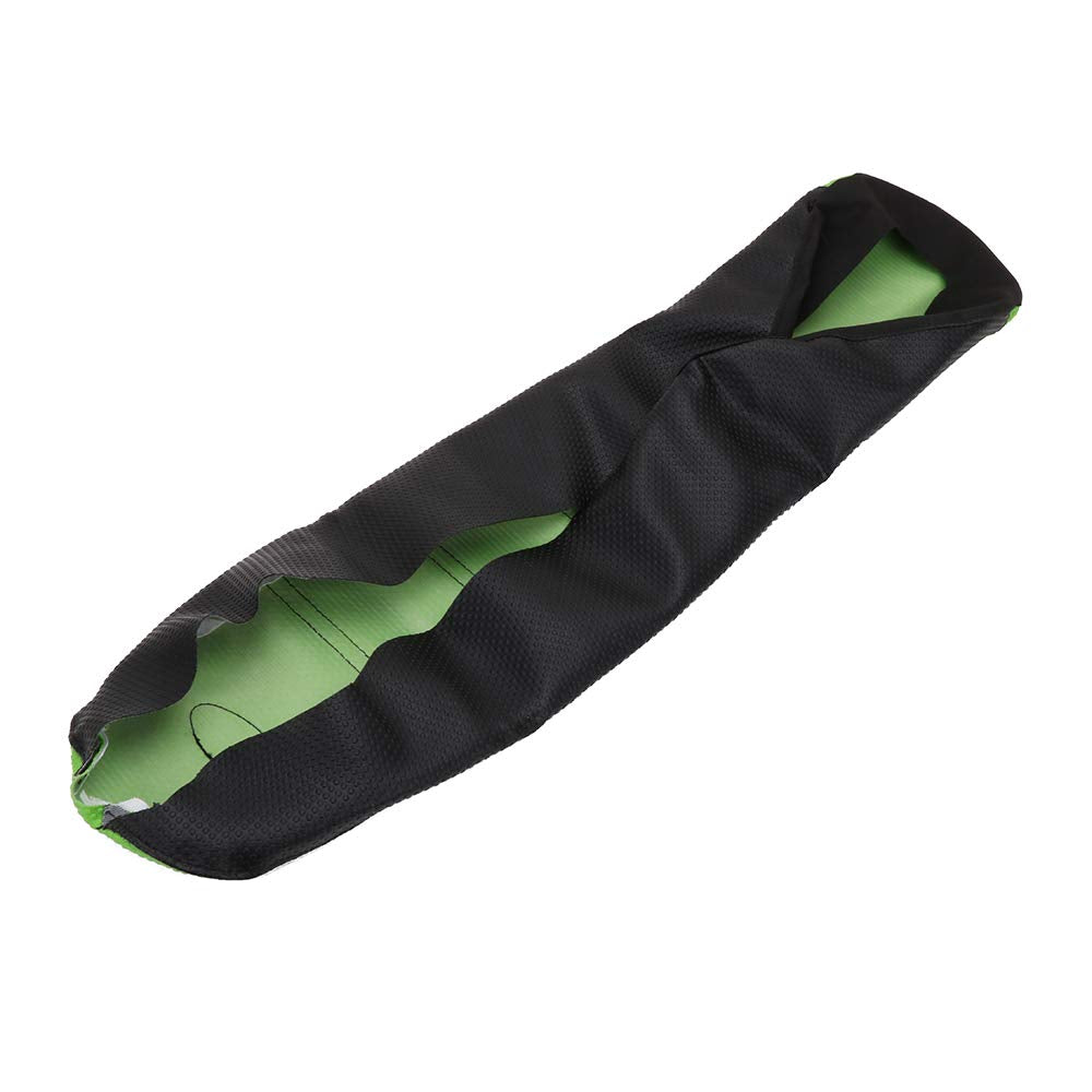 JFG Racing Dirt Bike Seat Cover,Motorcycle Cushion with Non-Slip Rubber Striped for KX65 2000-2024/KLX110 2002-2024 - Green