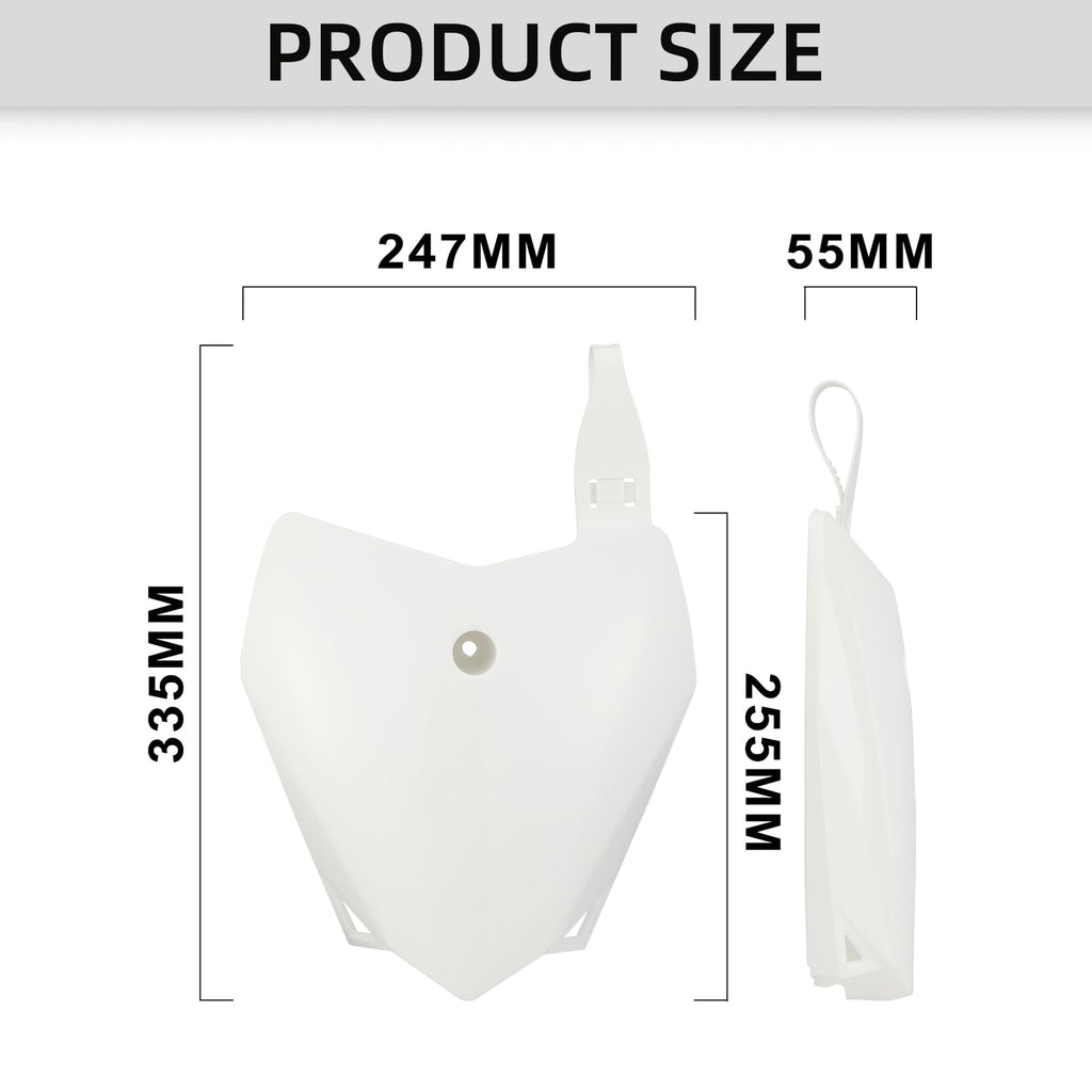 Front Number Plate for KLX110,PP Plastic Dirt Bike Number Plate for KLX 110 2011-2024/KLX110L KLX 110L 2011-2024