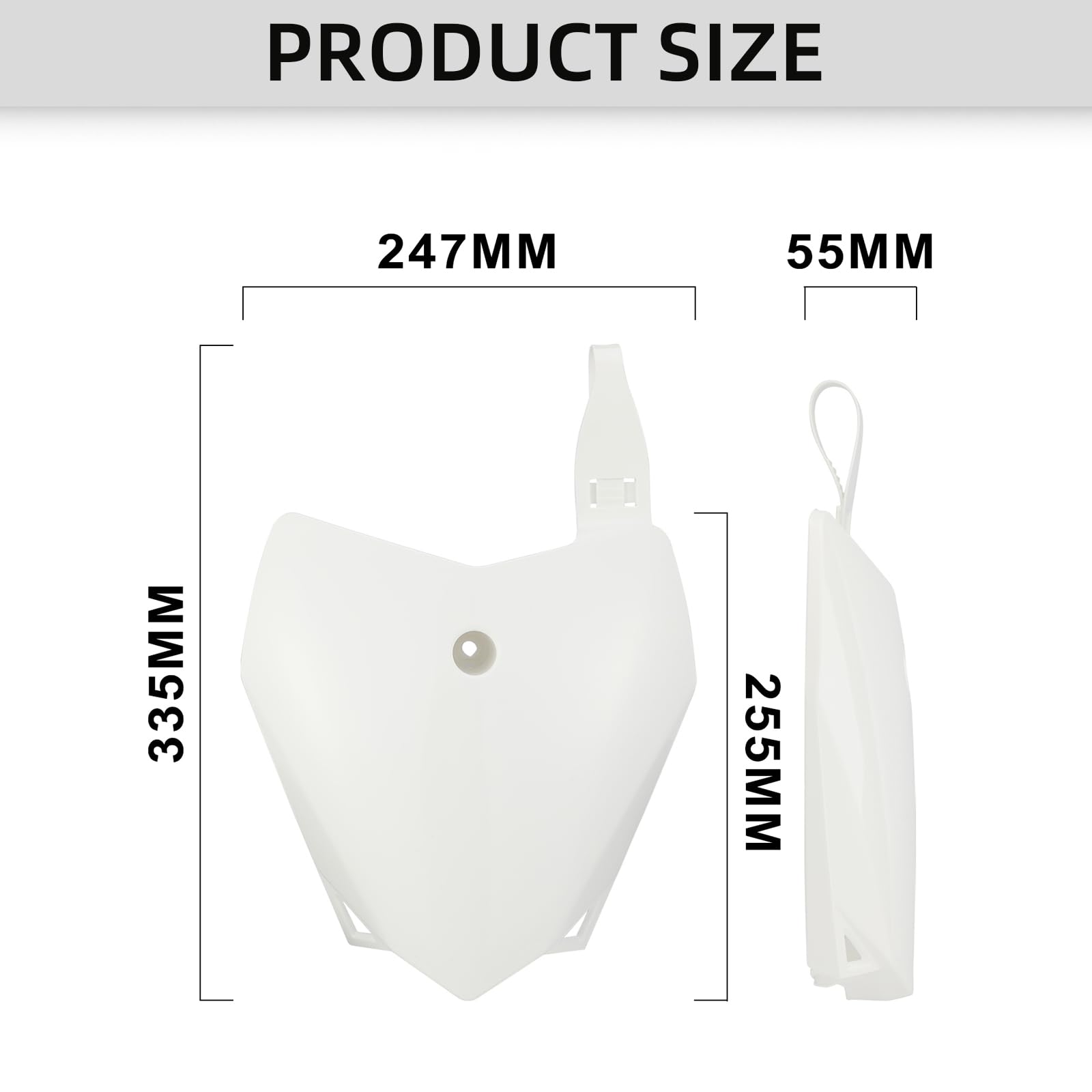 Front Number Plate for KLX110,PP Plastic Dirt Bike Number Plate for KLX 110 2011-2024/KLX110L KLX 110L 2011-2024