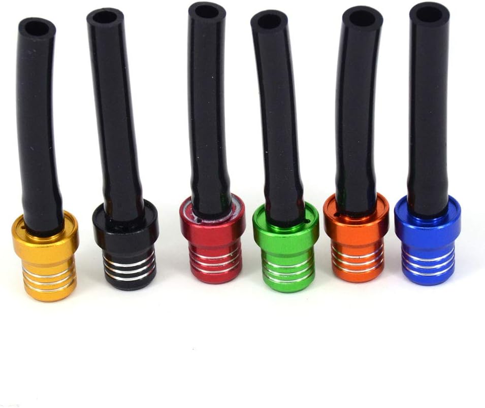 AnXin Breather Hose Gas Fuel Tank Cap Vent Hose Tube CNC Universal For ATV Quad CRF YZF RMZ KLX DRZ Pit Dirt Bike Motorcycle Aluminum Fuel 6pcs Colorful