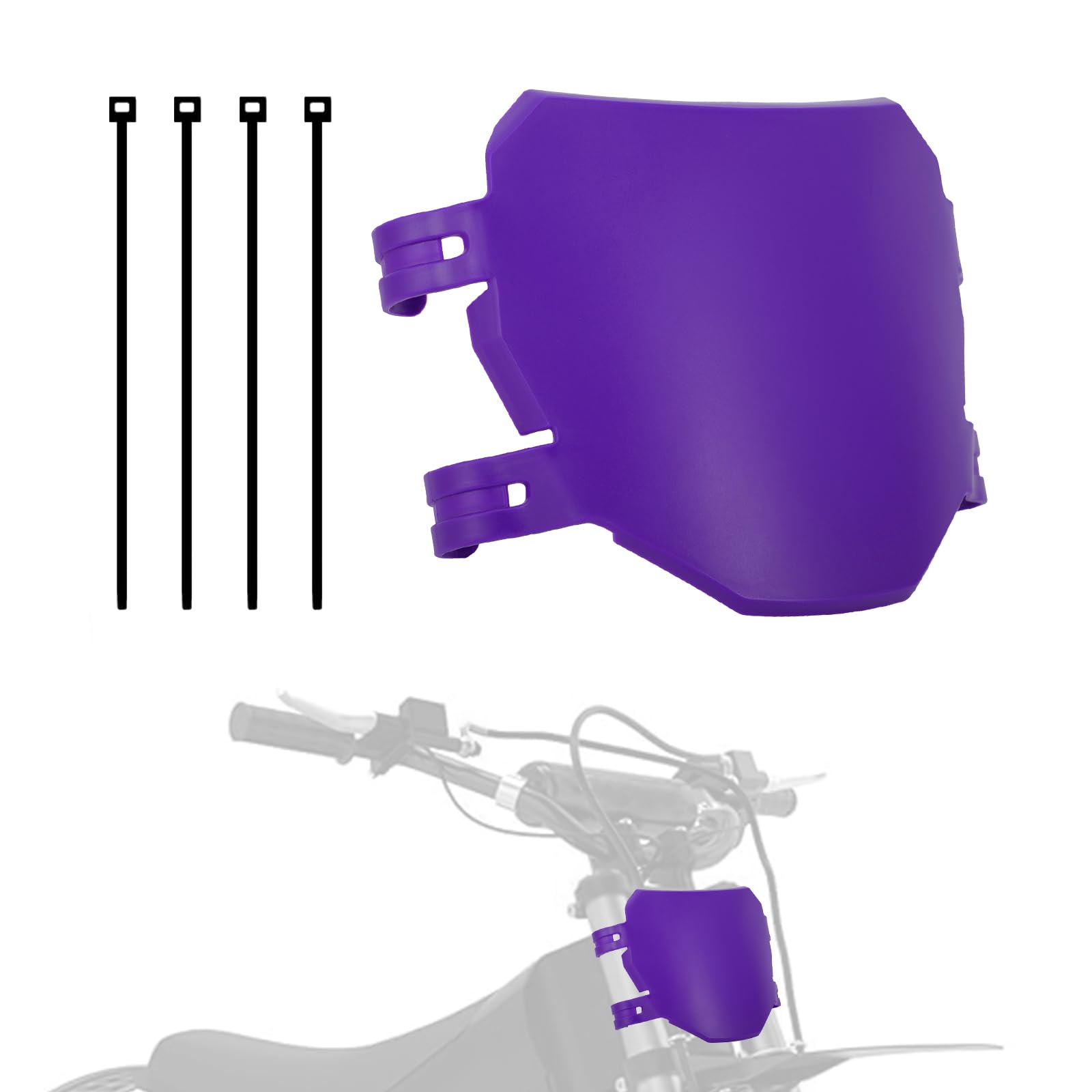 Electric Dirt Bike Downhill Number Plate Front License for Ridstar Q20 Surron Light Bee LBX Talaria Sting MX3/R MX4 MX5 Talaria XXX E-Ride Pro SR S SS 2.0 3.0 Tutti Soleil 01 (Purple)