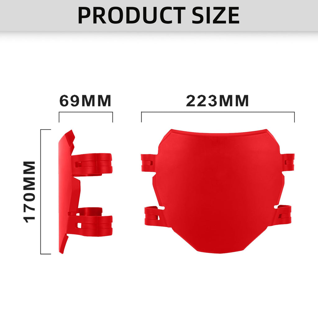 Universal Ebike Electric Dirt Bike Number Plate with Straps-Black | E Bike Front License for Yozma IN10/Surron Light Bee/Taparia Sting/Eride Pro,for Ridstar Q20/TST R002/Macfox