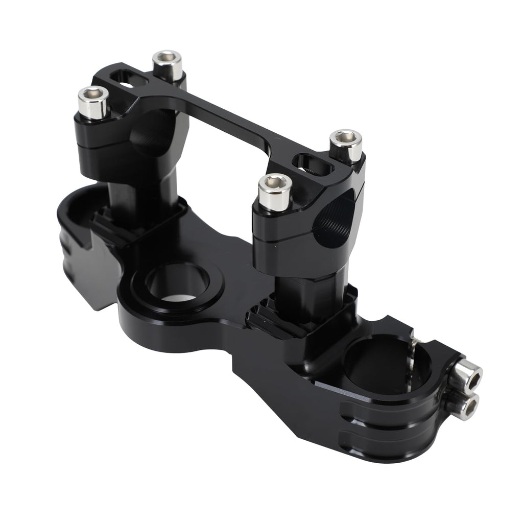 Motorcycle Top Triple Clamp 7/8" 22MM Upper Triple Tree Bar Mount with Risers Set CNC for CRF110 CRF110F 2013-2024 CRF125F CRF125FB 2019-2024 CRF 110F 125F 125FB Red