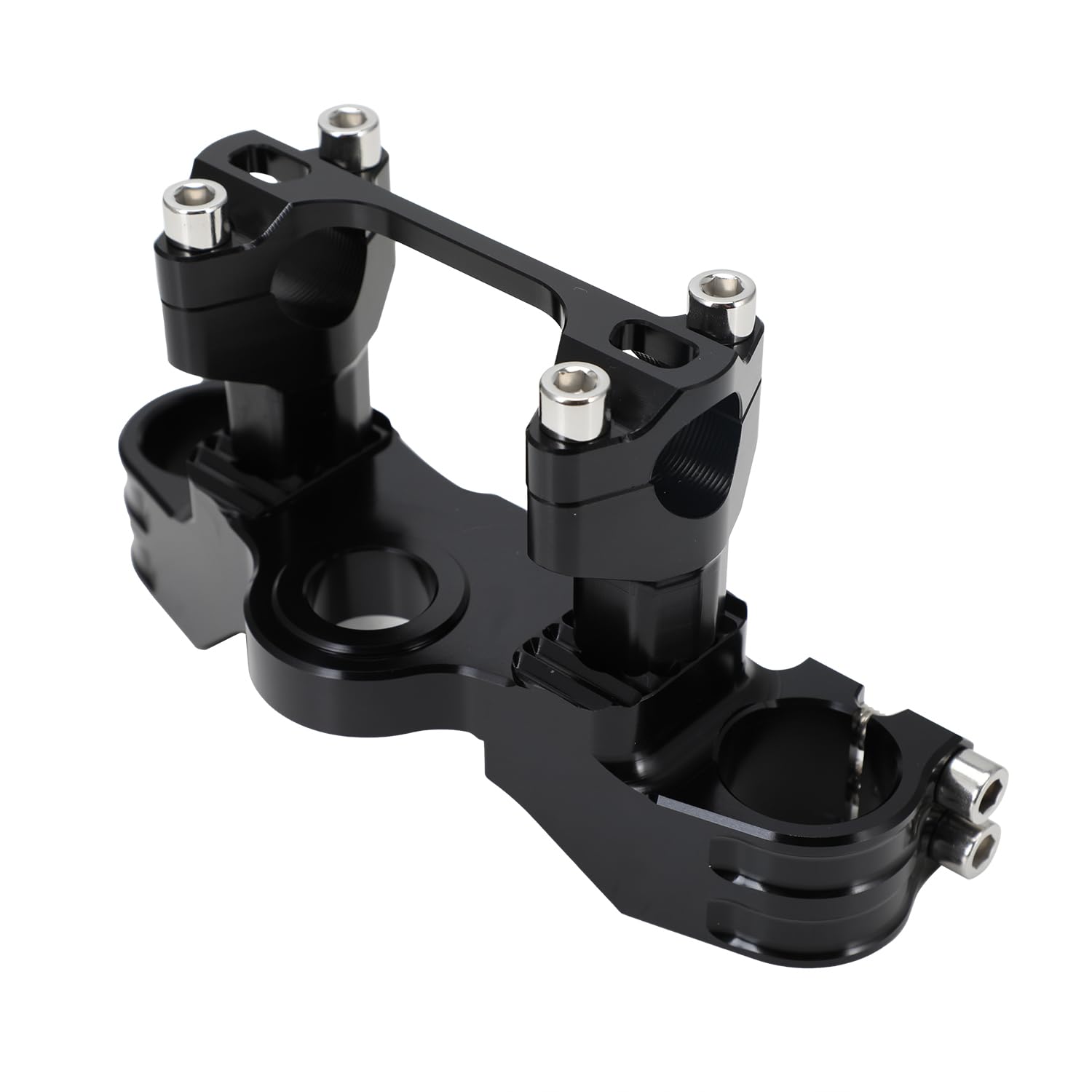 Motorcycle Top Triple Clamp 7/8" 22MM Upper Triple Tree Bar Mount with Risers Set CNC for CRF110 CRF110F 2013-2024 CRF125F CRF125FB 2019-2024 CRF 110F 125F 125FB Red
