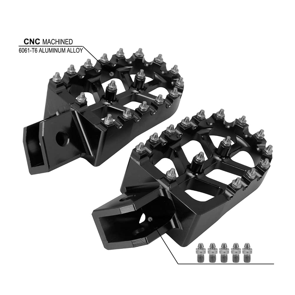 AnXin Dirt Bike Foot Pegs Motorcycle Footpegs Foot Pedals Rests CNC for TTR 110 TTR110 TTR 110E TTR110E 2011-2023 Pit Bike Blue