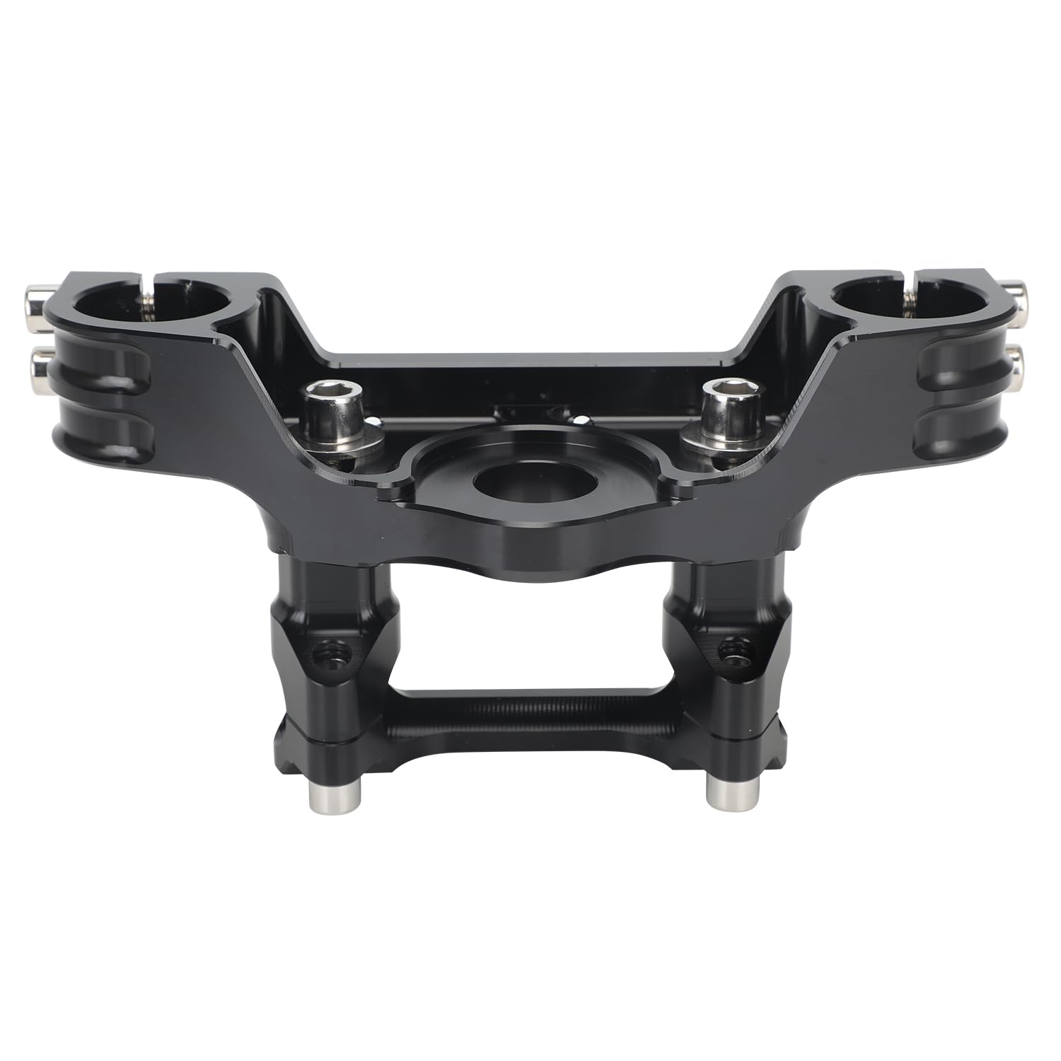 Motorcycle Top Triple Clamp 7/8" 22MM Upper Triple Tree Bar Mount with Risers Set CNC for CRF110 CRF110F 2013-2024 CRF125F CRF125FB 2019-2024 CRF 110F 125F 125FB Red