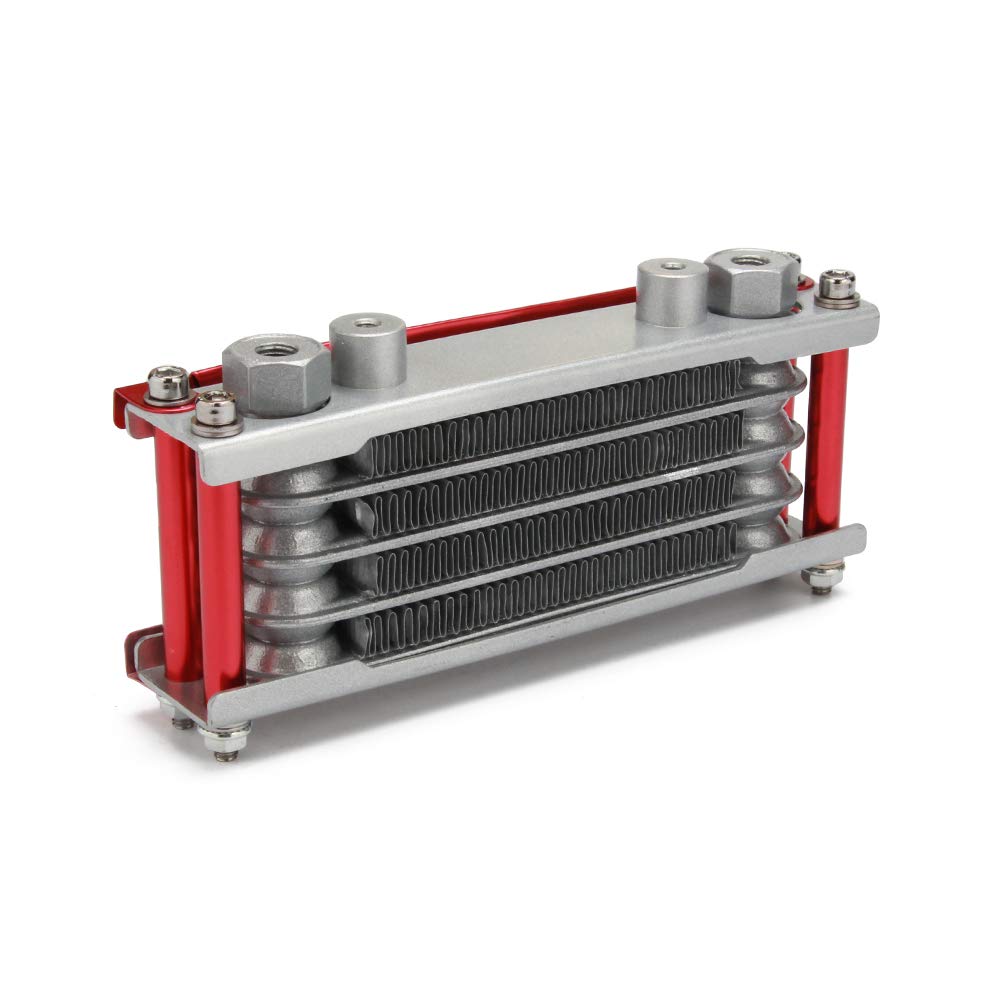 Motorcycle Oil Cooler Cooling Radiator Engine Kit Universal for CRF XR KLX 50 70 90 110 125 140cc SSR Taotao Coolster Kayo Apollo Dirt Pit Bike ATV Red