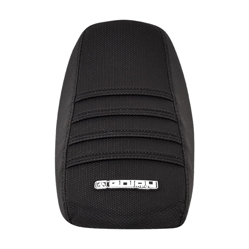Enjoy MFG Ribbed Seat Cover - Compatible with Surron Light Bee MX &xE-Bike #349 (All Black w/Blue Ribs)