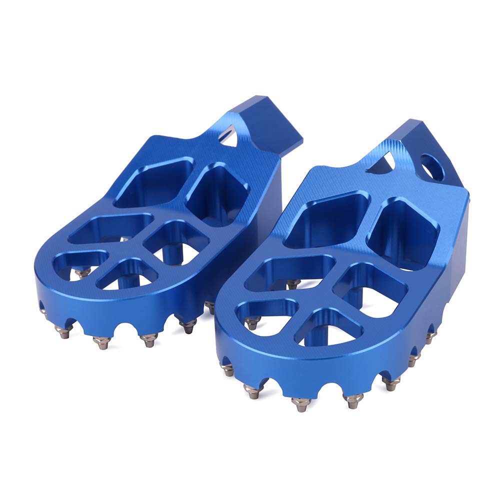 AnXin Dirt Bike Foot Pegs Motorcycle Footpegs Foot Pedals Rests CNC for TTR 110 TTR110 TTR 110E TTR110E 2011-2023 Pit Bike Blue