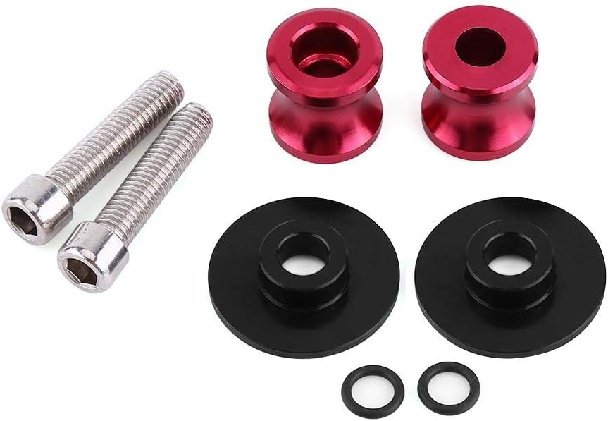 2PCS Swing Arm Spool 6/8/10mm Motorcycle CNC Rear Stand Swing Arm Spool Sliders Stand Swingarm Bobbins Motorcycle Spools(6mm Gold)