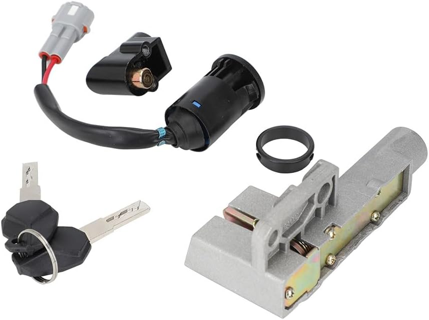 Electric Dirt Bike Ignition Key Switch Starter Kit for Talaria Sting MX3 and MX4, 6061 Aluminum Alloy, Rubber Construction, Includes 3 Key Cylinders, 2 Keys, 1 Gasket