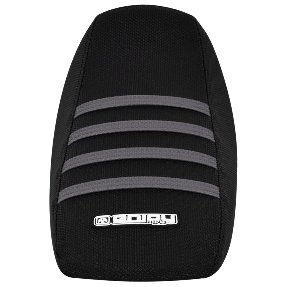 Enjoy MFG Ribbed Seat Cover - Compatible with Surron Light Bee MX &xE-Bike #349 (All Black w/Blue Ribs)