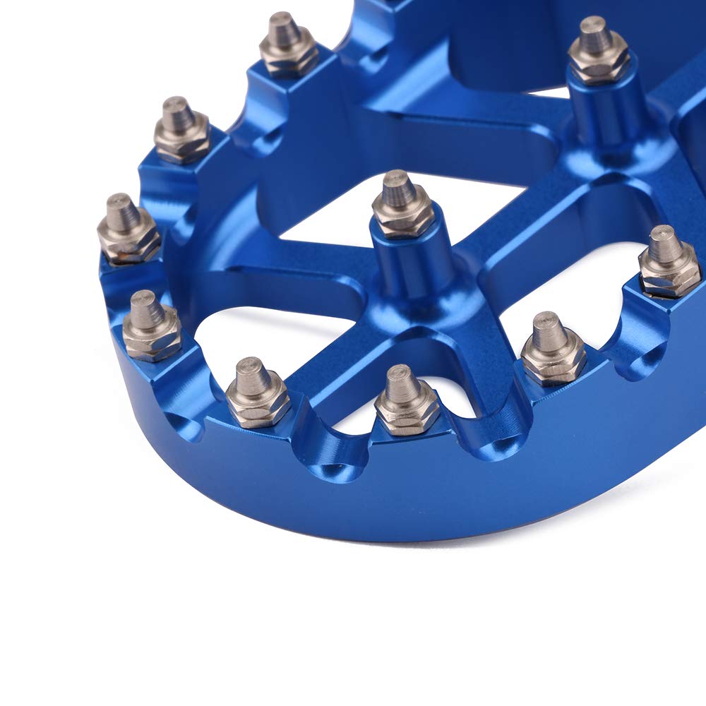 AnXin Dirt Bike Foot Pegs Motorcycle Footpegs Foot Pedals Rests CNC for TTR 110 TTR110 TTR 110E TTR110E 2011-2023 Pit Bike Blue