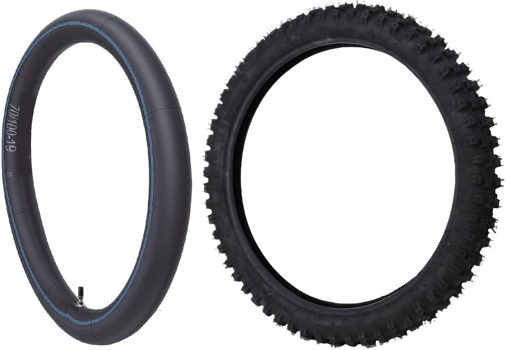 70/100-19 Dirt Bike Tire and Tube Set, 2.75-19 Knobby Off Road Motorcycle Tires, Inner Tubes Combo Set, Ideal for Surron Light Bee X, Talaria Sting MX4 Electric Bike