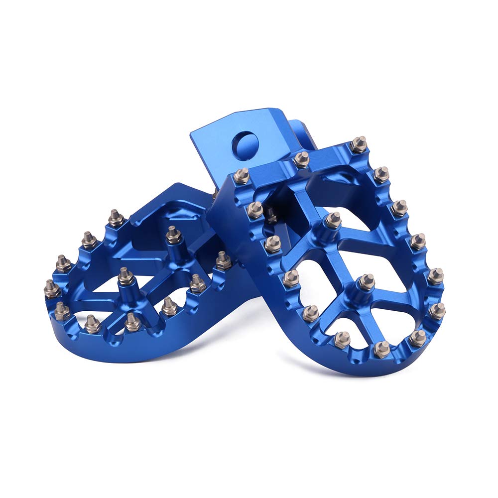 AnXin Dirt Bike Foot Pegs Motorcycle Footpegs Foot Pedals Rests CNC for TTR 110 TTR110 TTR 110E TTR110E 2011-2023 Pit Bike Blue
