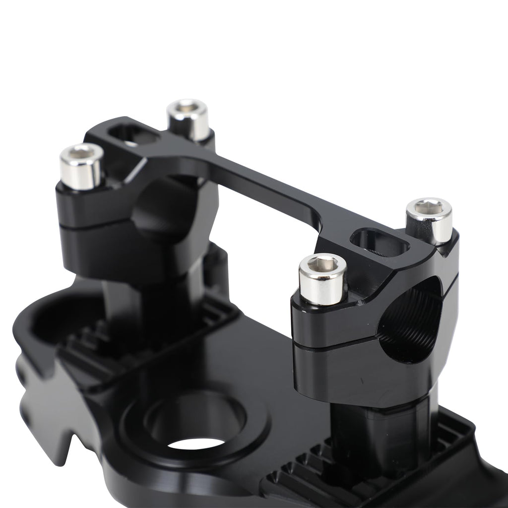 Motorcycle Top Triple Clamp 7/8" 22MM Upper Triple Tree Bar Mount with Risers Set CNC for CRF110 CRF110F 2013-2024 CRF125F CRF125FB 2019-2024 CRF 110F 125F 125FB Red