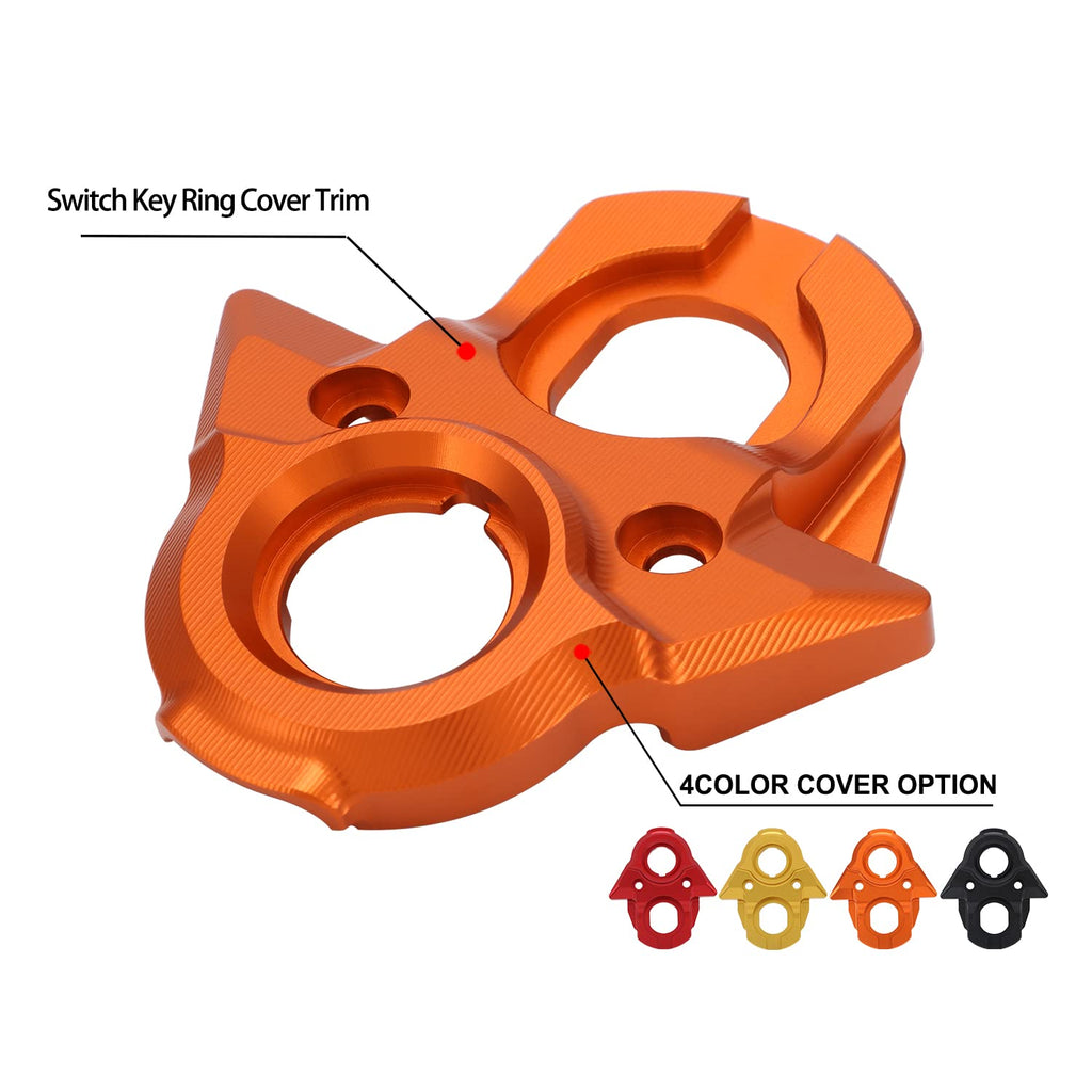 JFG RACING Ignition Key Switch Cover for Surron Light Bee,CNC Key Set Ignition Lock Cylinder Ring Cover Trim for Dirt Bike Sur Ron Light Bee X and S/X160/X260-Orange