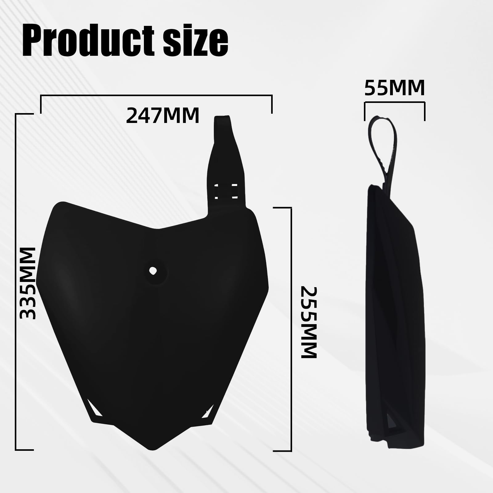 Front Number Plate for KLX110,PP Plastic Dirt Bike Number Plate for KLX 110 2011-2024/KLX110L KLX 110L 2011-2024