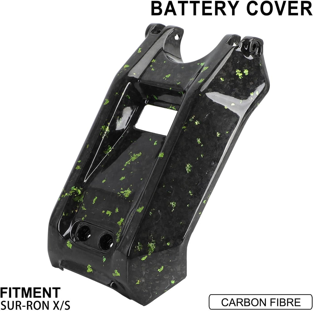 Funparts Battery Cover for Surron LBX,Carbon Fiber Battery Lid Guards Wrap for Sur Ron Light Bee X Electric Dirt Bike Vehicle Covers Black