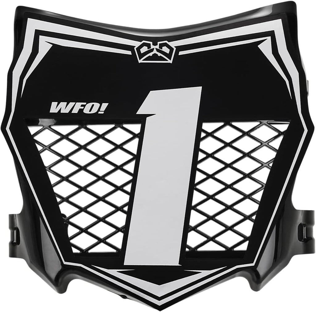 Electric Dirt Bike Hollow Mesh Front Number Plate with 3M Protective Decal for Surron Light Bee X/S,Talaria,Yozma in10,Tuttio,Ridstar Q20 &Super73-Motocross Style Plate to Hide Wire, Ebike Accessories