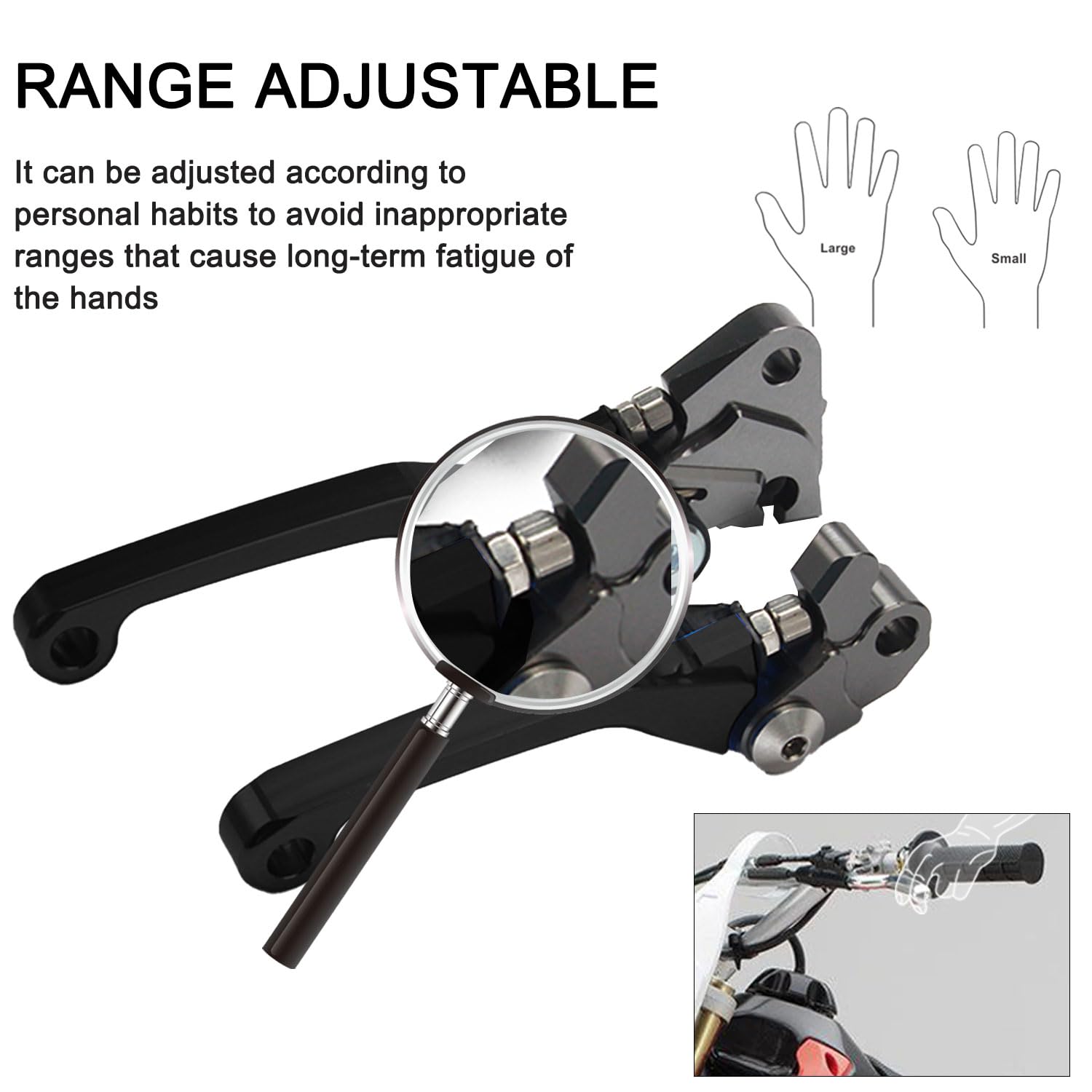 Brake Clutch Levers for KLX 110 KLX110 2002-2025 KLX110L 2010-2025 Dirt Pit Bike Adjustable CNC Lever Pivot Set Secure Vibrant Anodized Green